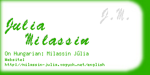 julia milassin business card